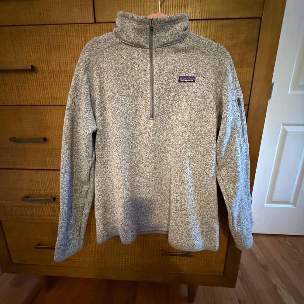 Patagonia Heather Gray Fleece Quarter-Zip